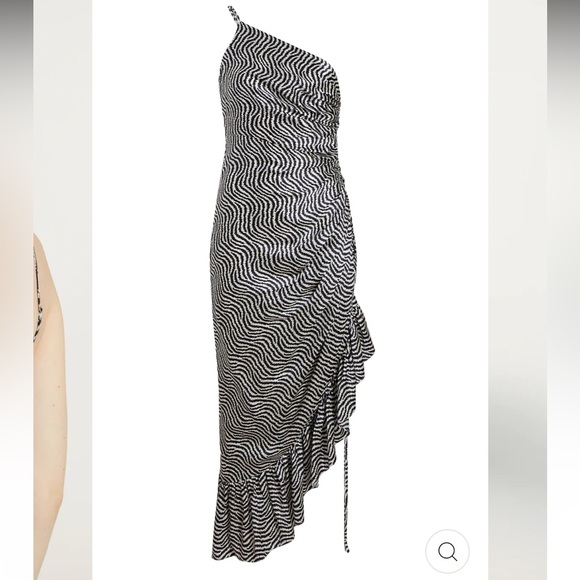 CINQ A SEPT -NWOT- Christel Dress in Ivory/Navy - Picture 12 of 14